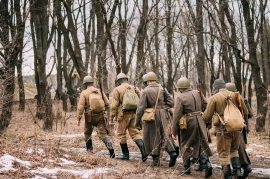 re-enactors-dressed-as-soviet-russian-red-army-P2VAPTQ
