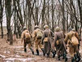 re-enactors-dressed-as-soviet-russian-red-army-P2VAPTQ