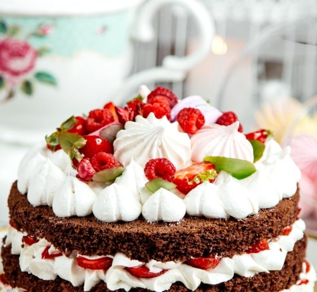 chocolate-cake-with-whipped-cream-fruits