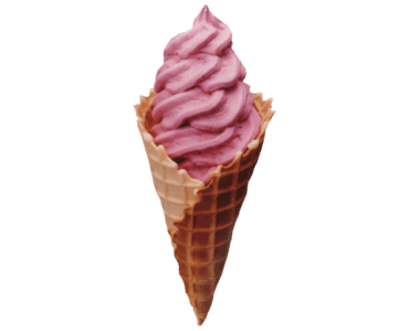 Pink Creamy Ice cream Cone - 801x1801