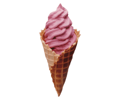 Pink Creamy Ice cream Cone - 801x1801