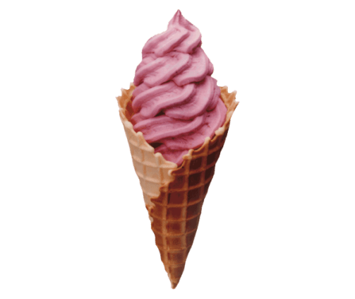Pink Creamy Ice cream Cone - 801x1801