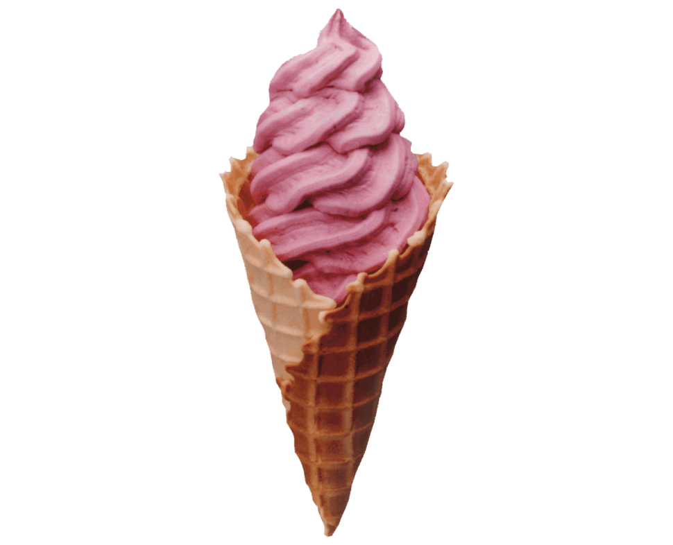 Pink Creamy Ice cream Cone - 801x1801